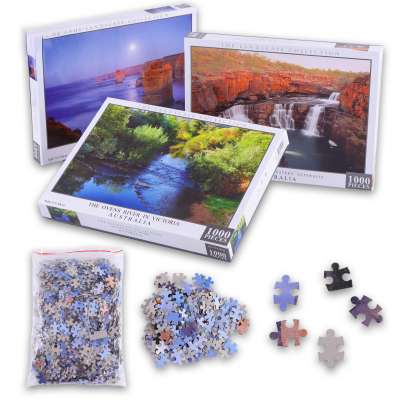 2020 high quality custom puzzle factory price 1000 piece jigsaw puzzle adults