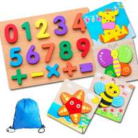 Customized high quality Multicolor wood children 3d puzzle games