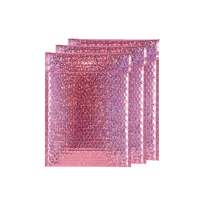 Custom Logo Metallic Foil lip kiss Bubble Mailer Padded Envelopes Packaging Shipping bags Rose Gold Poly Bubble Mailing Bags