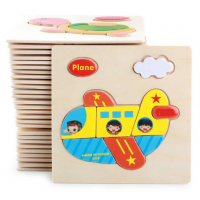 Wholesale best sell multiple colour 3d wood kids wooden puzzle