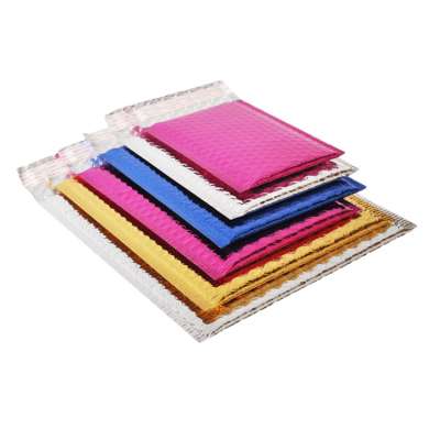 Wholesale hot sale Self Sealing Poly Mailers Bubble Padded Wrap Envelope Pink Metallic Bubble Mailer Envelope