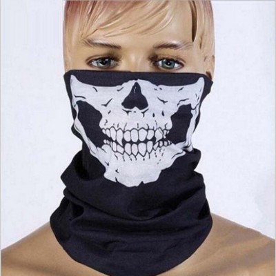 custom Sun UV Protection unique bike bandana painted and black skull bandanas