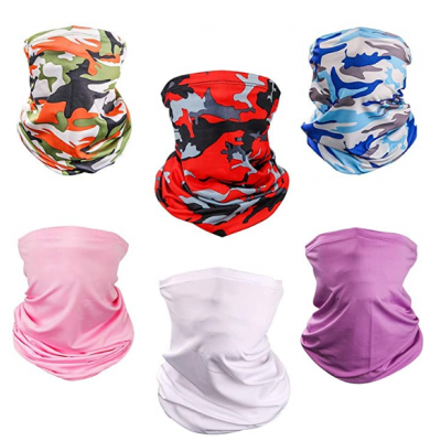 High quality 100% Polyester cooling ice silk summer fabric blank neck gaiter